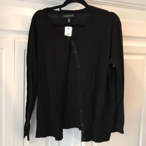 Women’s black button up sweater